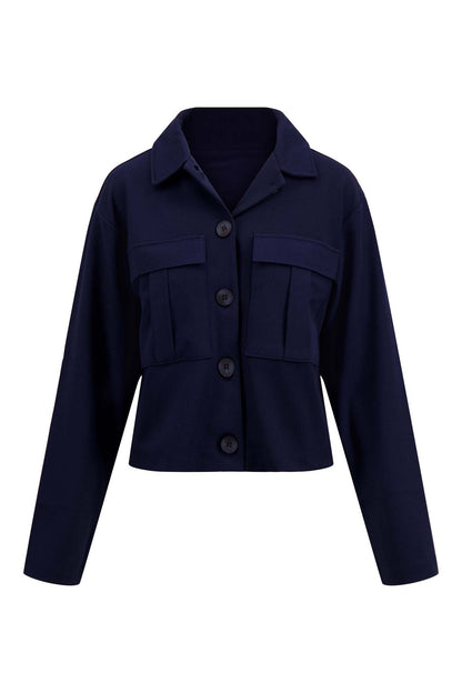 Zusss | Kurze Jacke mit Taschen, marineblau