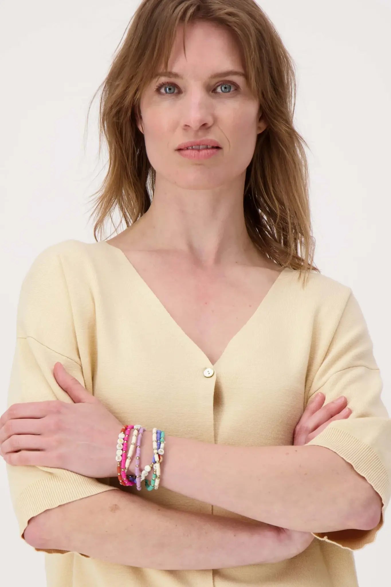 Zusss | Kralenarmband smile felroze