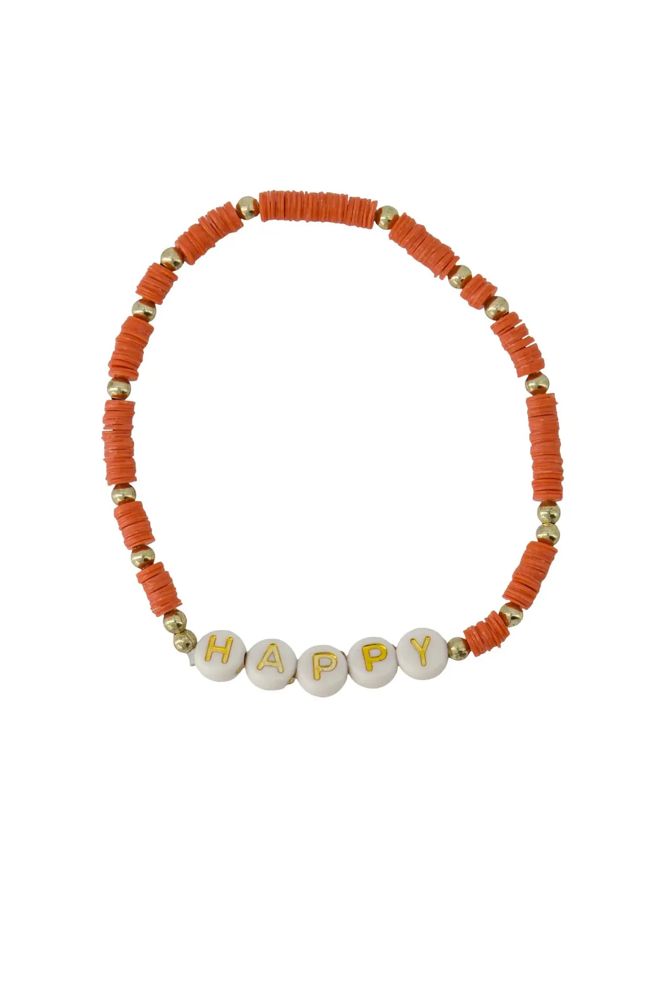 Zusss | Kralenarmband happy oranje