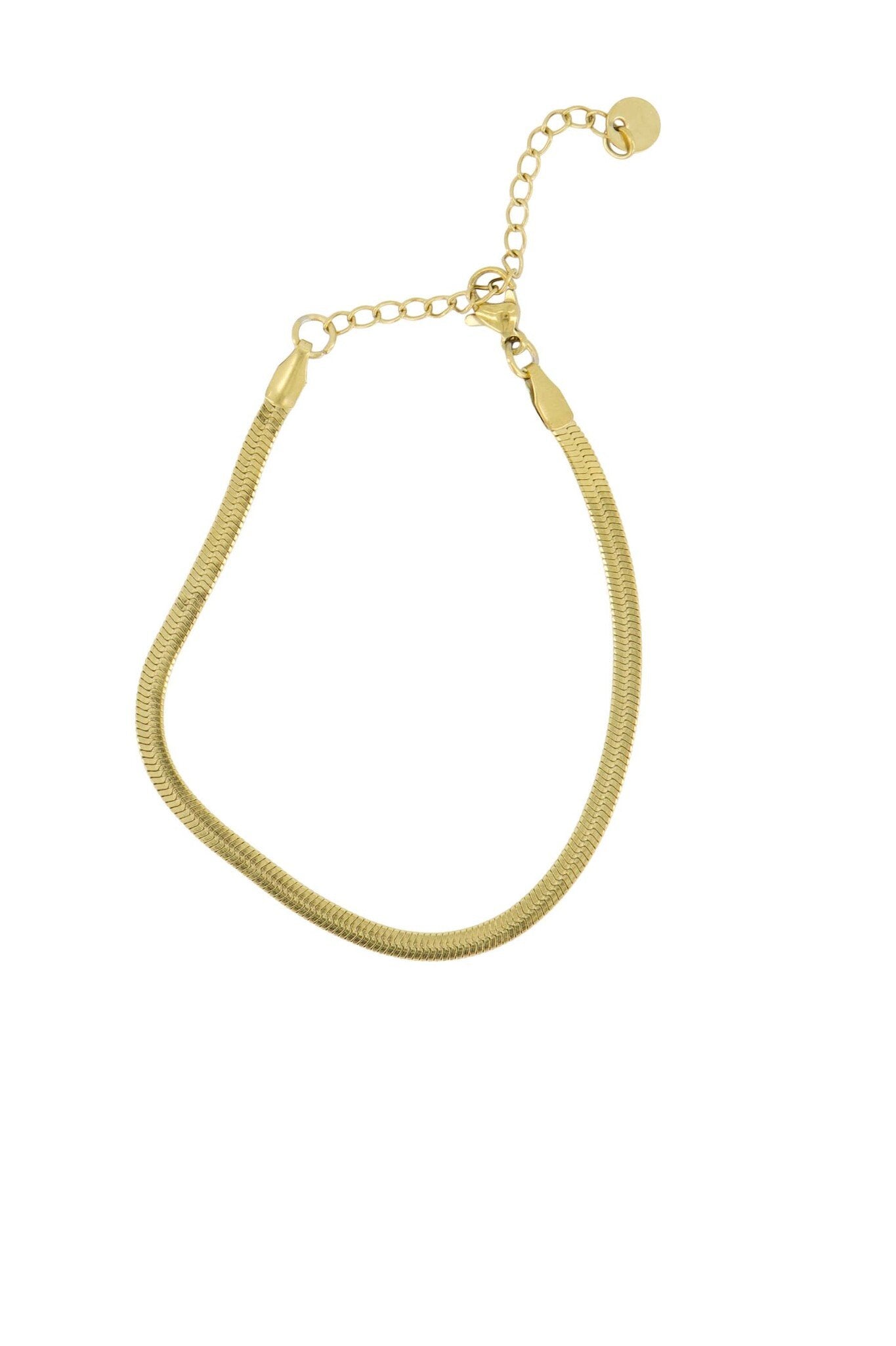 Zusss | Armband plat visgraat goud