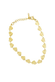 Zusss | Armband mit strukturierten Herzen aus Gold