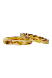 Zusss | Armbänder aus braunem Harz, Set 2