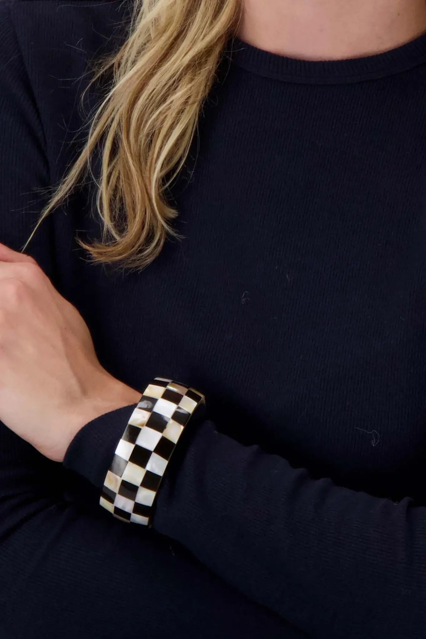 Zusss | Armband brede blok zwart