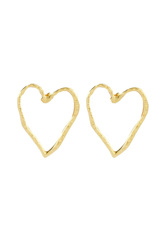 Zusss | Oorbellen open hart goud