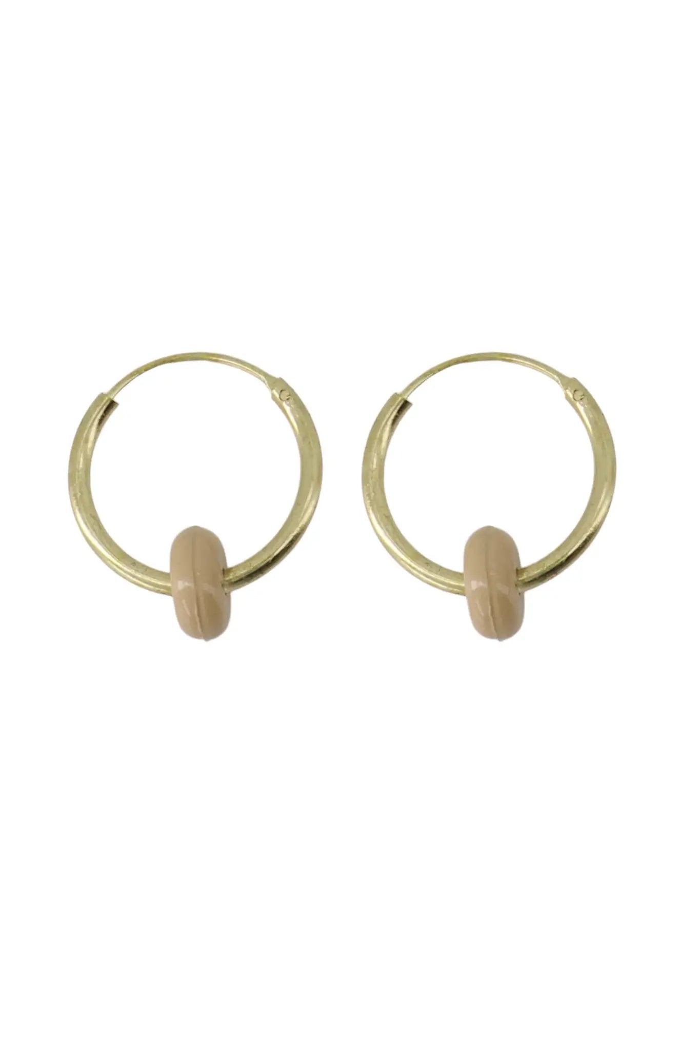 Zusss | Oorbellen met rondje sahara