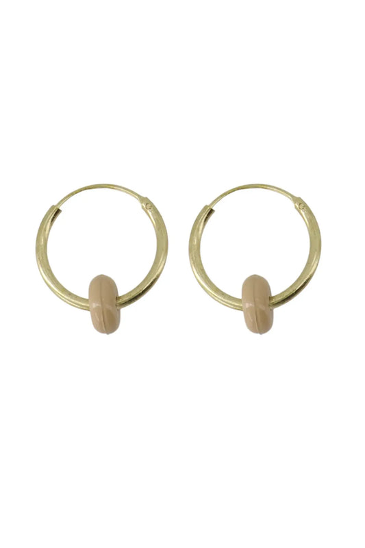 Zusss | Oorbellen met rondje sahara