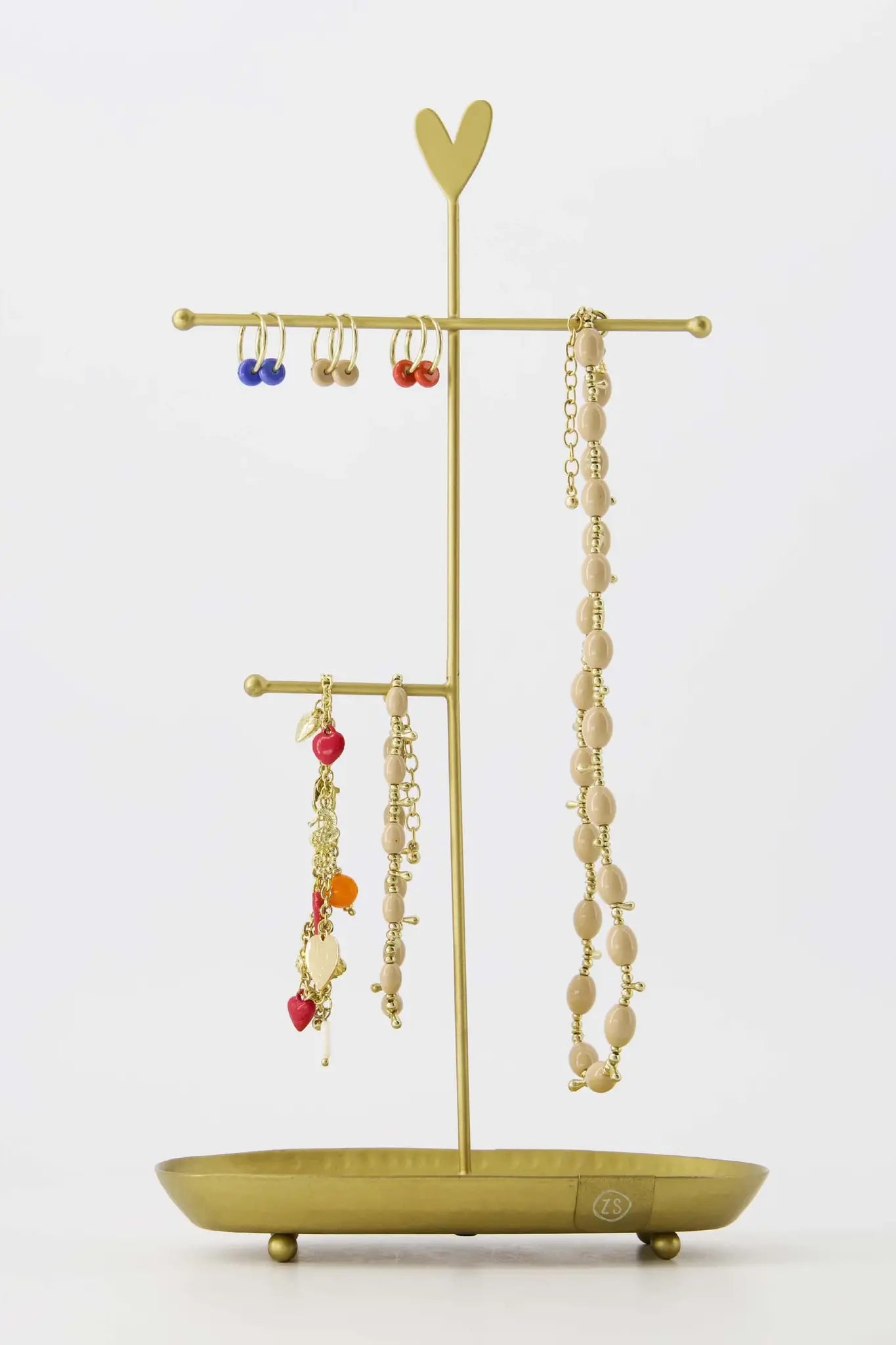 Zusss | Oorbellen met rondje sahara