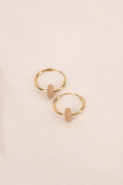 Zusss | Oorbellen met rondje sahara