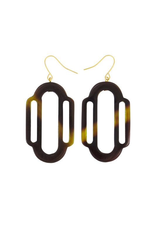 Zusss | Oorbellen resin chocoladebruin