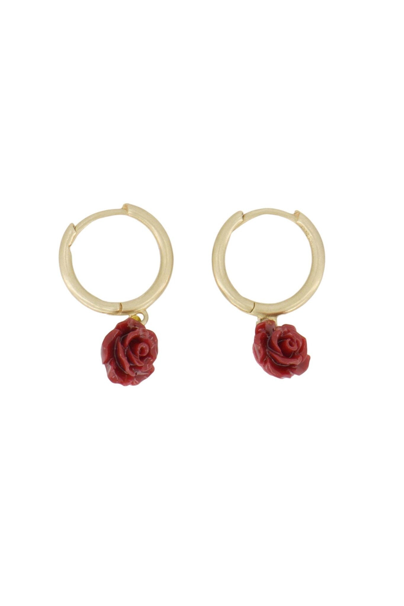 Zusss | Ohrringe mit goldener Rose