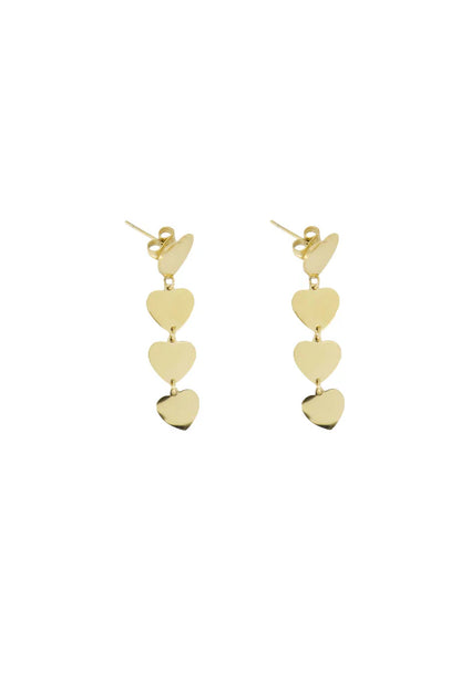 Zusss | Oorbellen 4 hartjes goud