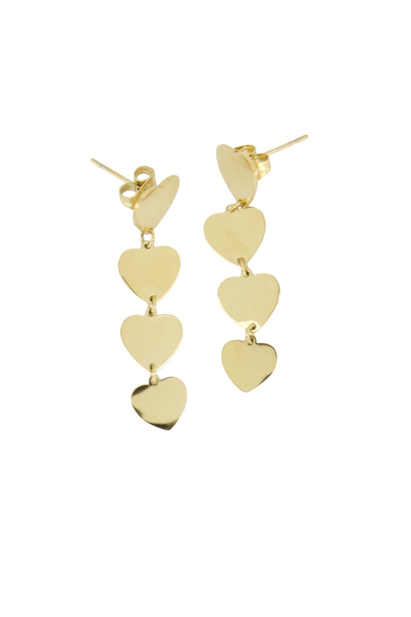 Zusss | Oorbellen 4 hartjes goud