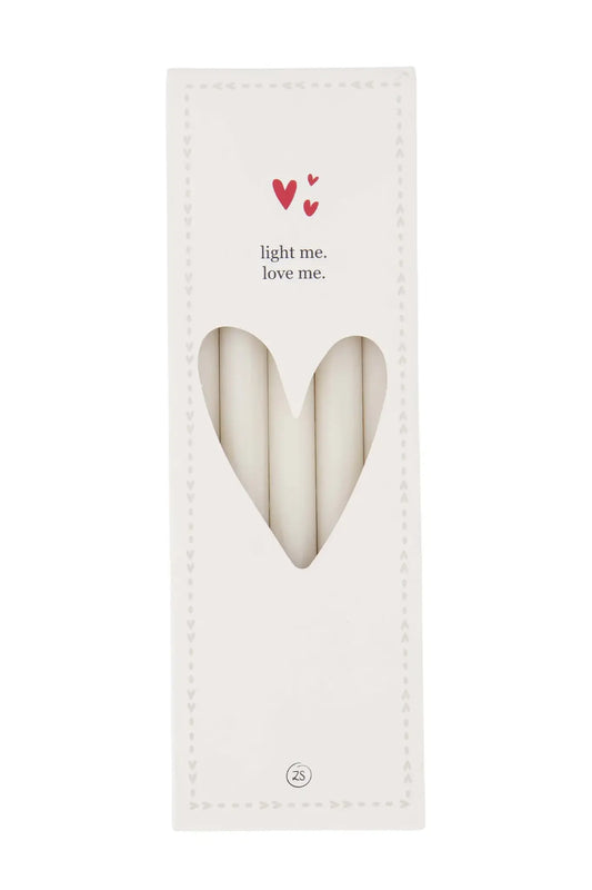 Zusss | Doosje met 10 smalle kaarsjes off white