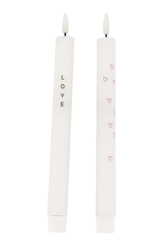 Zusss | Set mit 2 LED-Kerzen in Weiß/Grün/Rot