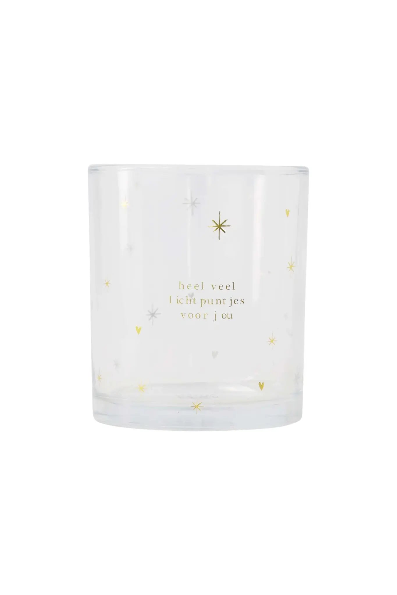 Zusss | Waxinelichthouder glas sterren goud