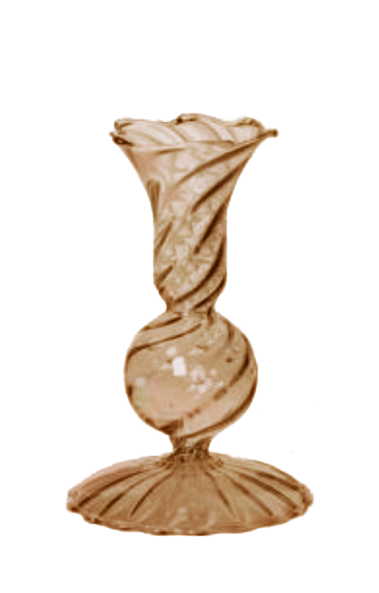 Zusss | Kandelaar glas bolling M bruin