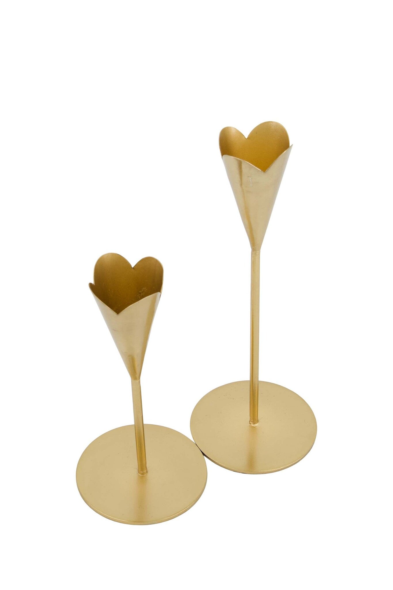 Zusss | Kerzenständer aus Metall, Herz, Gold