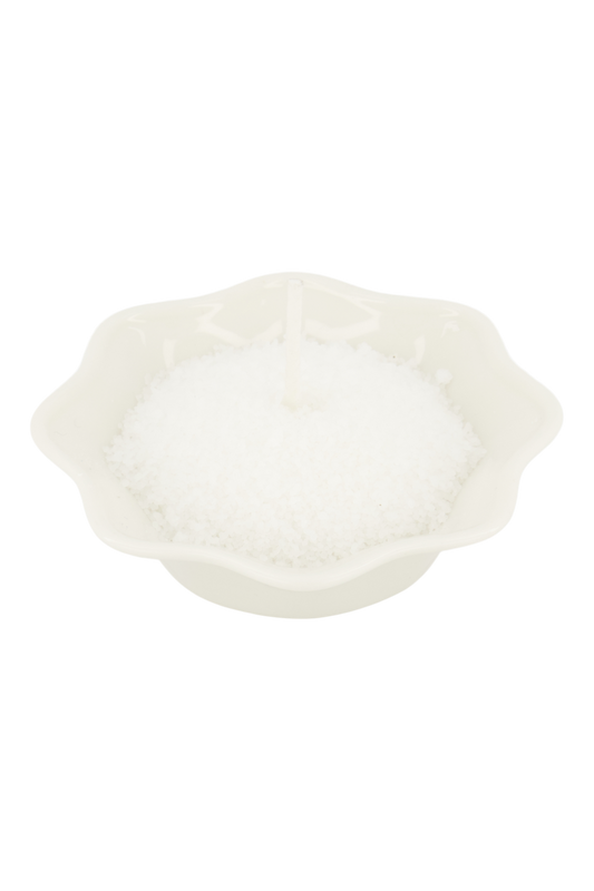 Zusss | Waxinelichthouder keramiek schulp wit