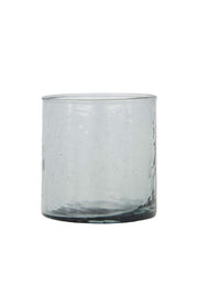 Zusss | Waxinelichthouder gehamerd glas grijs