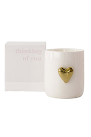Zusss | Geurkaars keramiek hart in doosje thinking of you