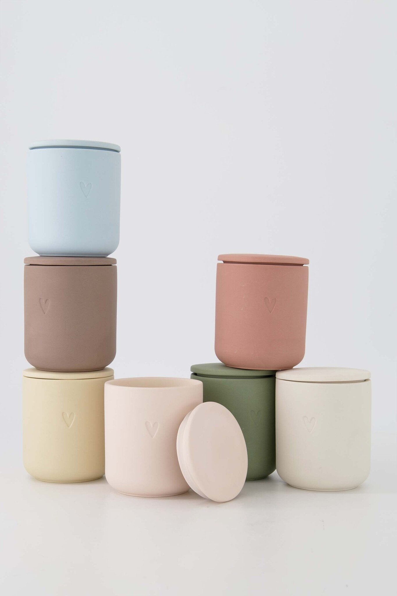 Zusss | Geurkaars keramiek hartje groen