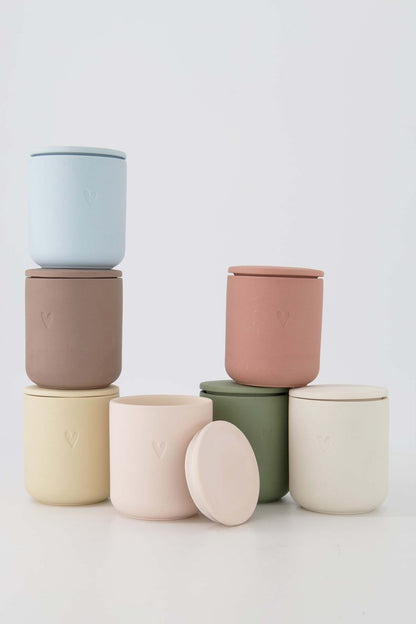 Zusss | Geurkaars keramiek hartje zand
