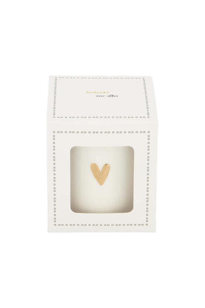 Zusss | Duftkerze aus Keramik in Schachtel, weiß/grau-blau