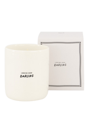 Zusss | Geurkaars keramiek in doosje darling wit/antracietgrijs