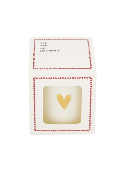 Zusss | Duftkerze aus Keramik in der Box, Lieblingsweiß/Rot