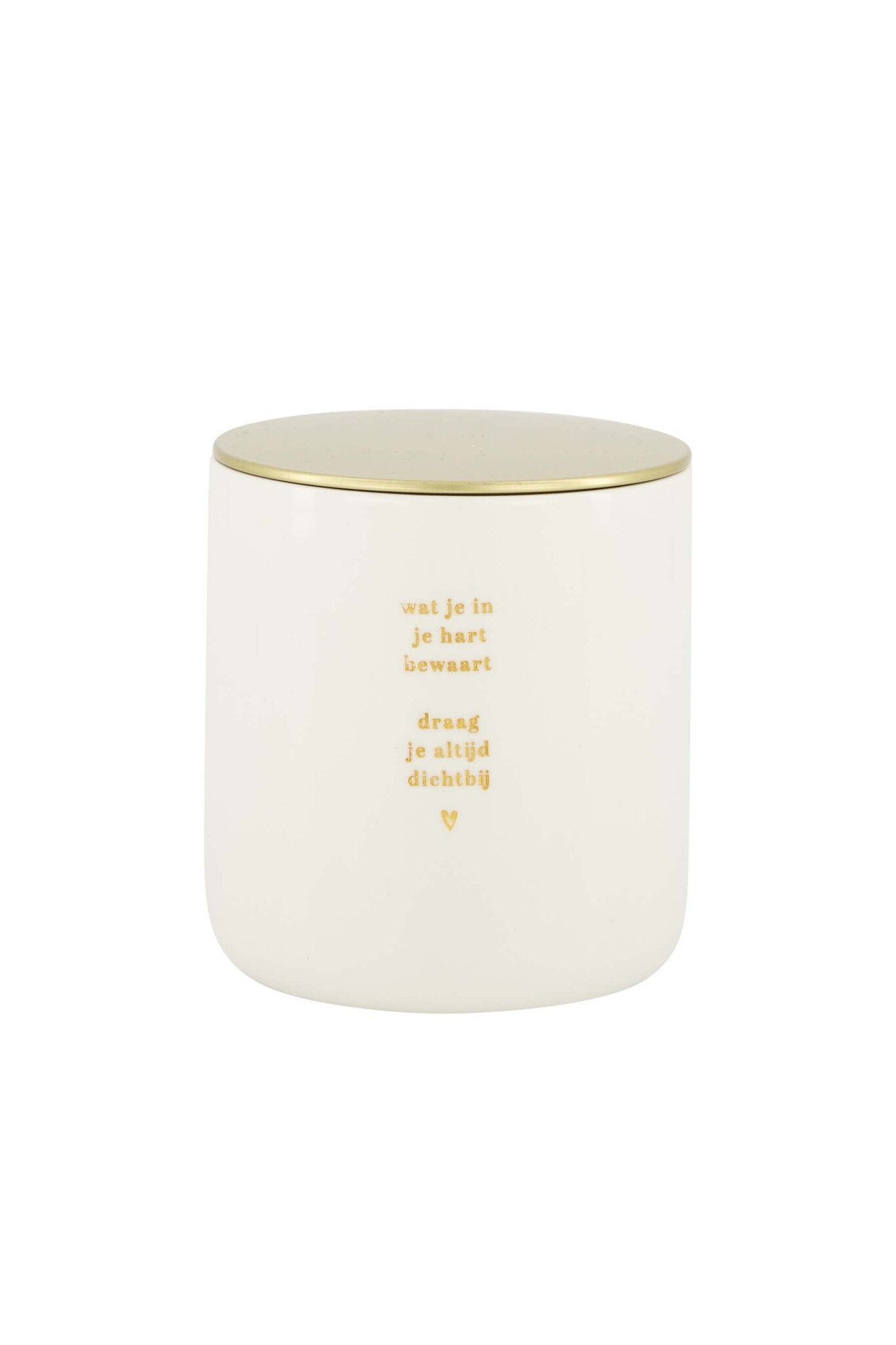 Zusss | Duftkerze aus Keramik in Weiß/Gold