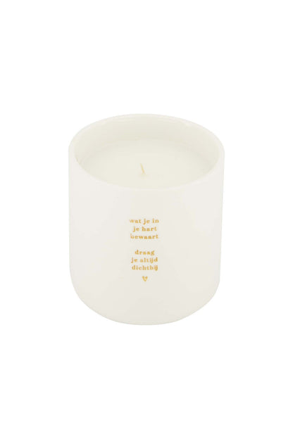 Zusss | Duftkerze aus Keramik in Weiß/Gold