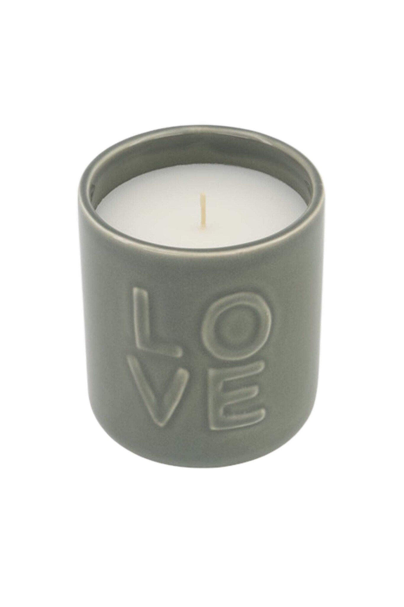 Zusss | Duftkerze aus Keramik, Liebe Dunkelgrün
