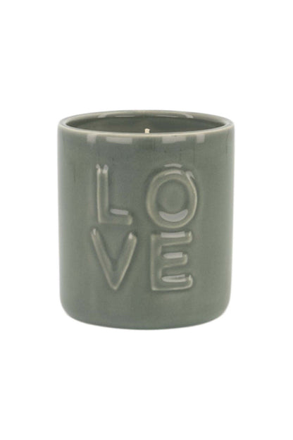 Zusss | Geurkaars keramiek love donkergroen