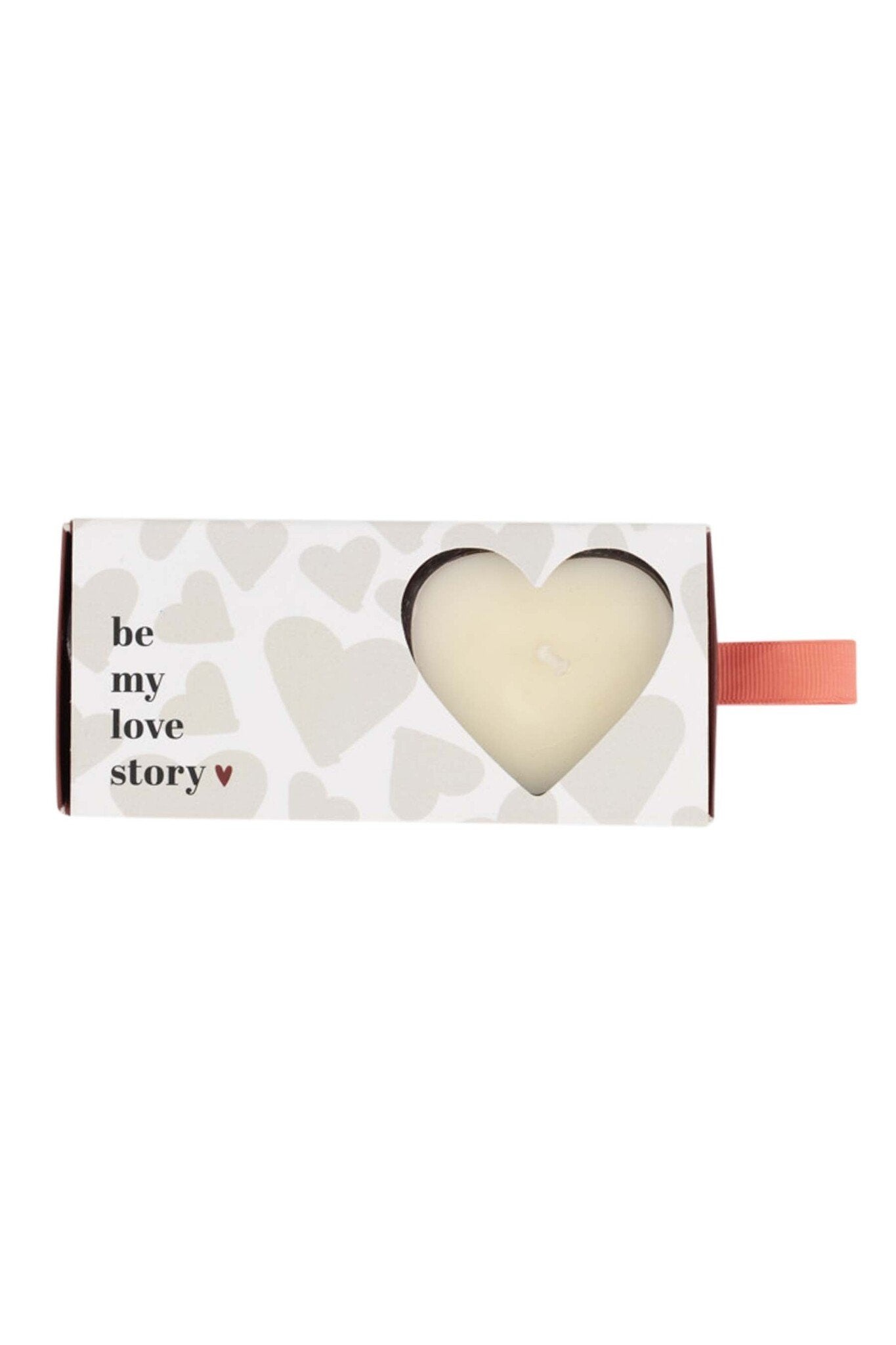 Zusss | Set mit 2 Duftkerzen in einer herzförmigen Schachtel, weiß/rot