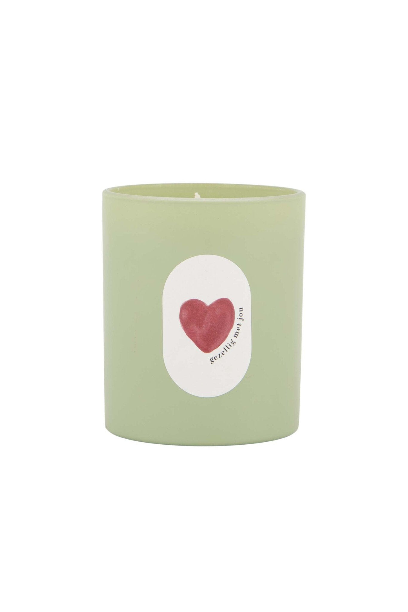 Zusss | Duftkerze aus Glas, herzförmig, graugrün