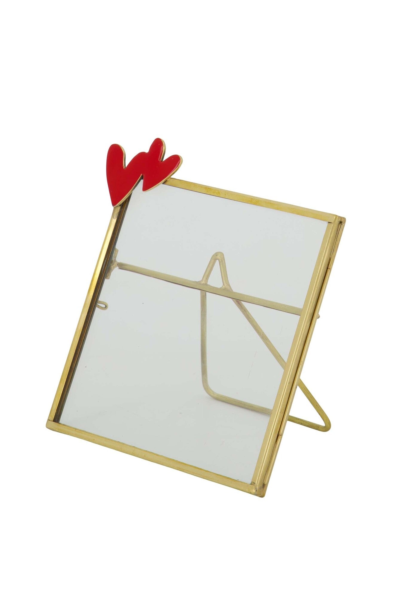 Zusss | Fotolijstje metaal hartjes rood/goud