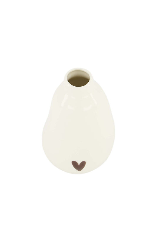 Zusss | Keramikherzvase weiß/portugiesisch