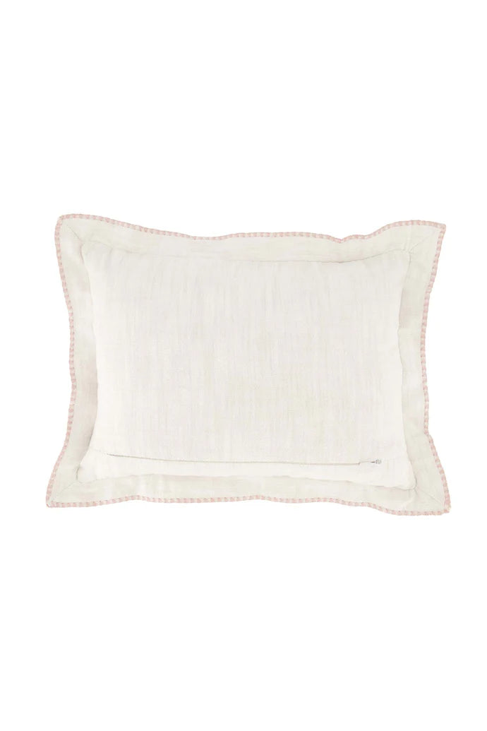 Zusss | Kussen hartje rand gestikt 35x25cm