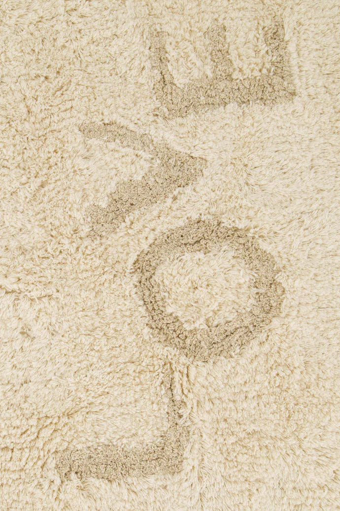 Zusss | Badematte mit Herzmotiv, cremeweiß