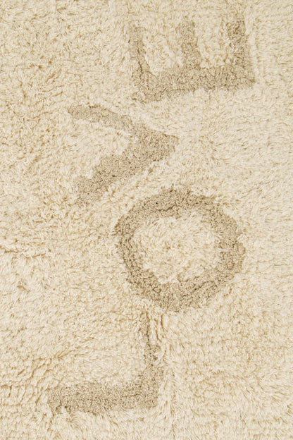 Zusss | Badematte mit Herzmotiv, cremeweiß