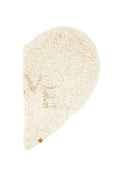 Zusss | Badematte mit Herzmotiv, cremeweiß