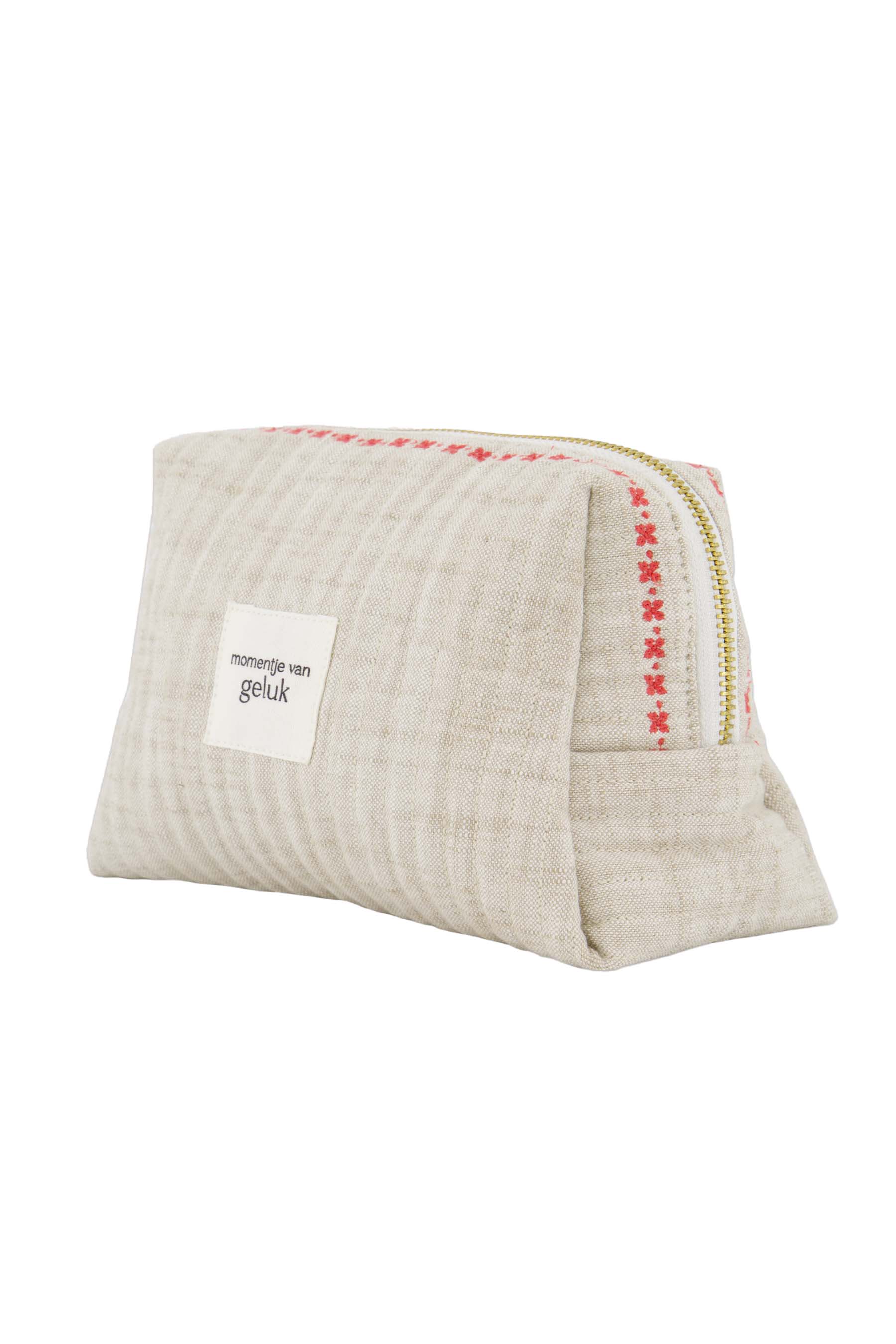 Zusss | Toilettas momentje van geluk off white / rood