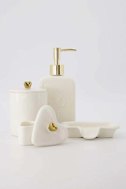 Zusss | Keramik-Vorratsgefäß mit goldenem Herz