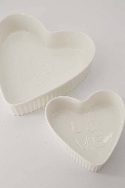 Zusss | Ovenschaal keramiek hartvorm love groot
