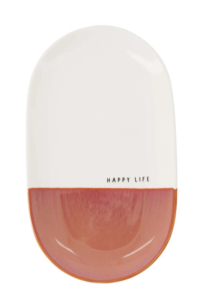 Zusss | Serveerschaal happy life burgundy
