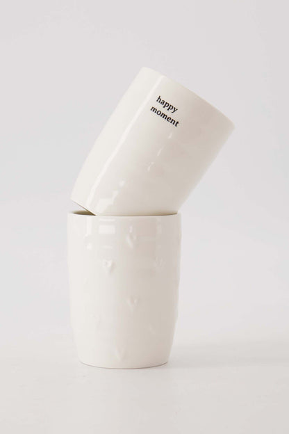 Zusss | Koffiemok hartjes wit parelmoer