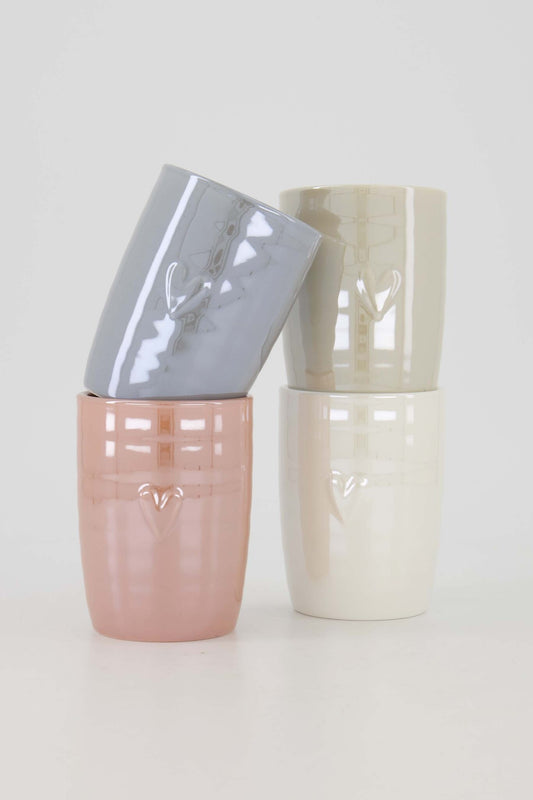 Zusss | Koffiemok parelmoer hartje roze