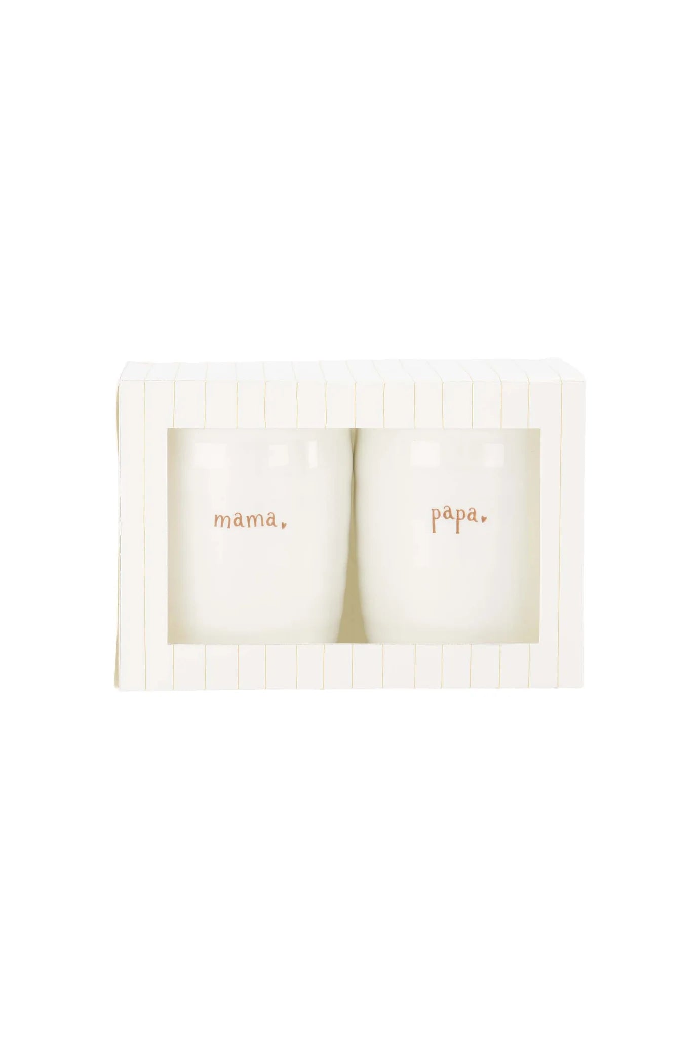 Zusss | Set van 2 mokken mama & papa wit/bruin