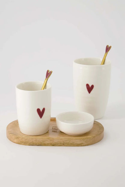 Zusss | Herzförmiger roter Kaffeebecher