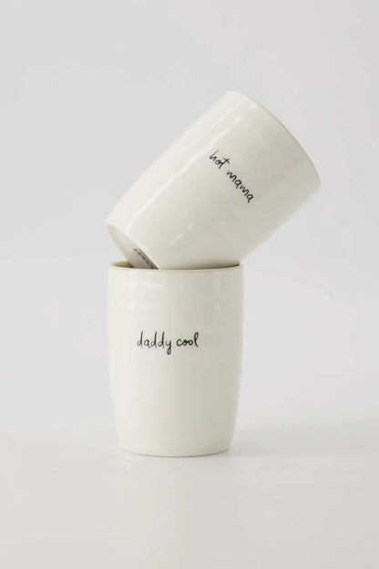 Zusss | Kaffeetasse Hot Mama Weiß/Sand/Schwarz